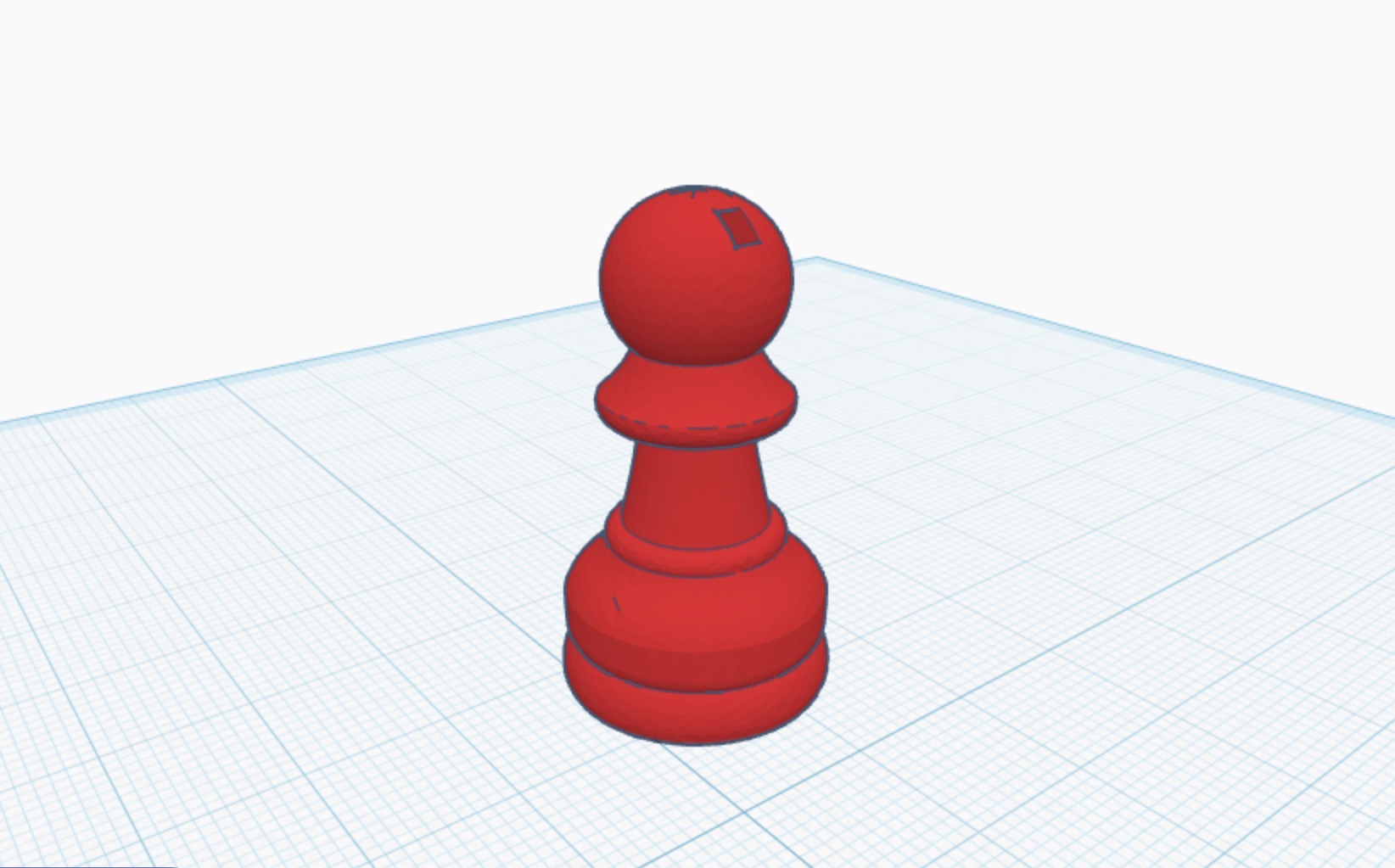 Chess pawn keychain 3D model