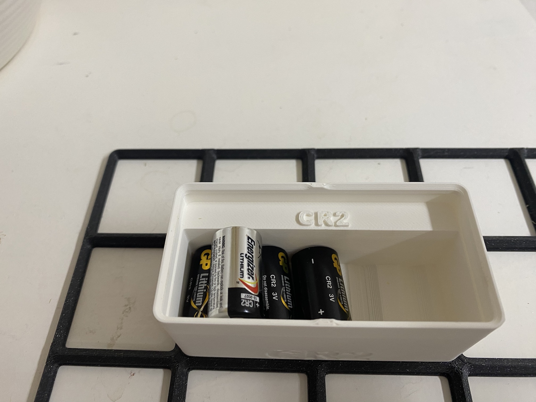 Gridfinity CR2 battery 1x2x5 bin for 9 batteries