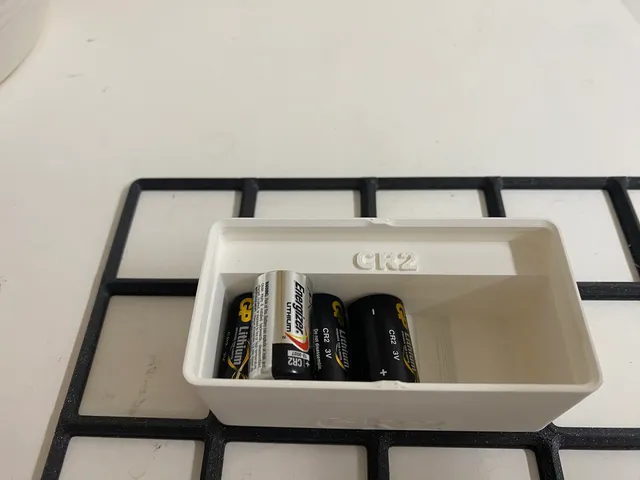 Gridfinity CR2 battery 1x2x5 bin for 9 batteries