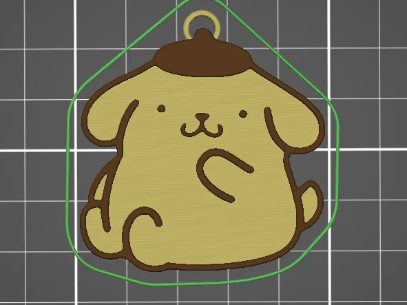 Keychain Sanrio Pompompurin dog keyring anime cute