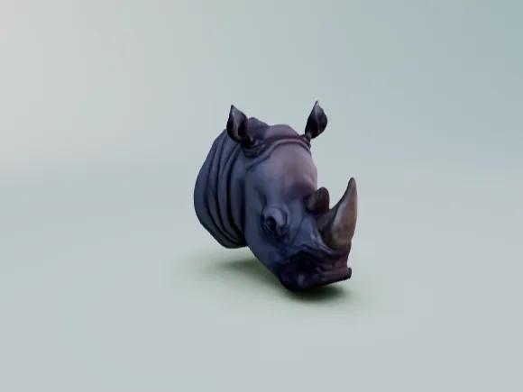 Mountable Rhino head