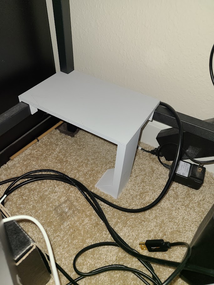 Shelf for under desk