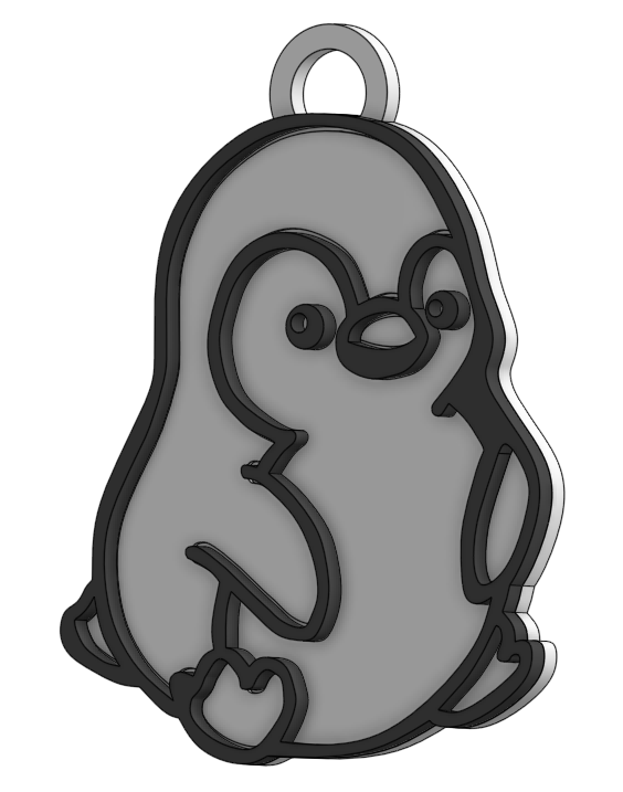 Penguin Keychain by Rodrigo Oliveira | Download free STL model ...