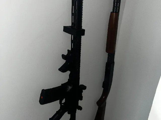 Vertical Universal Gun Rack- 2 parts, 3 Screws. 100% effective.
