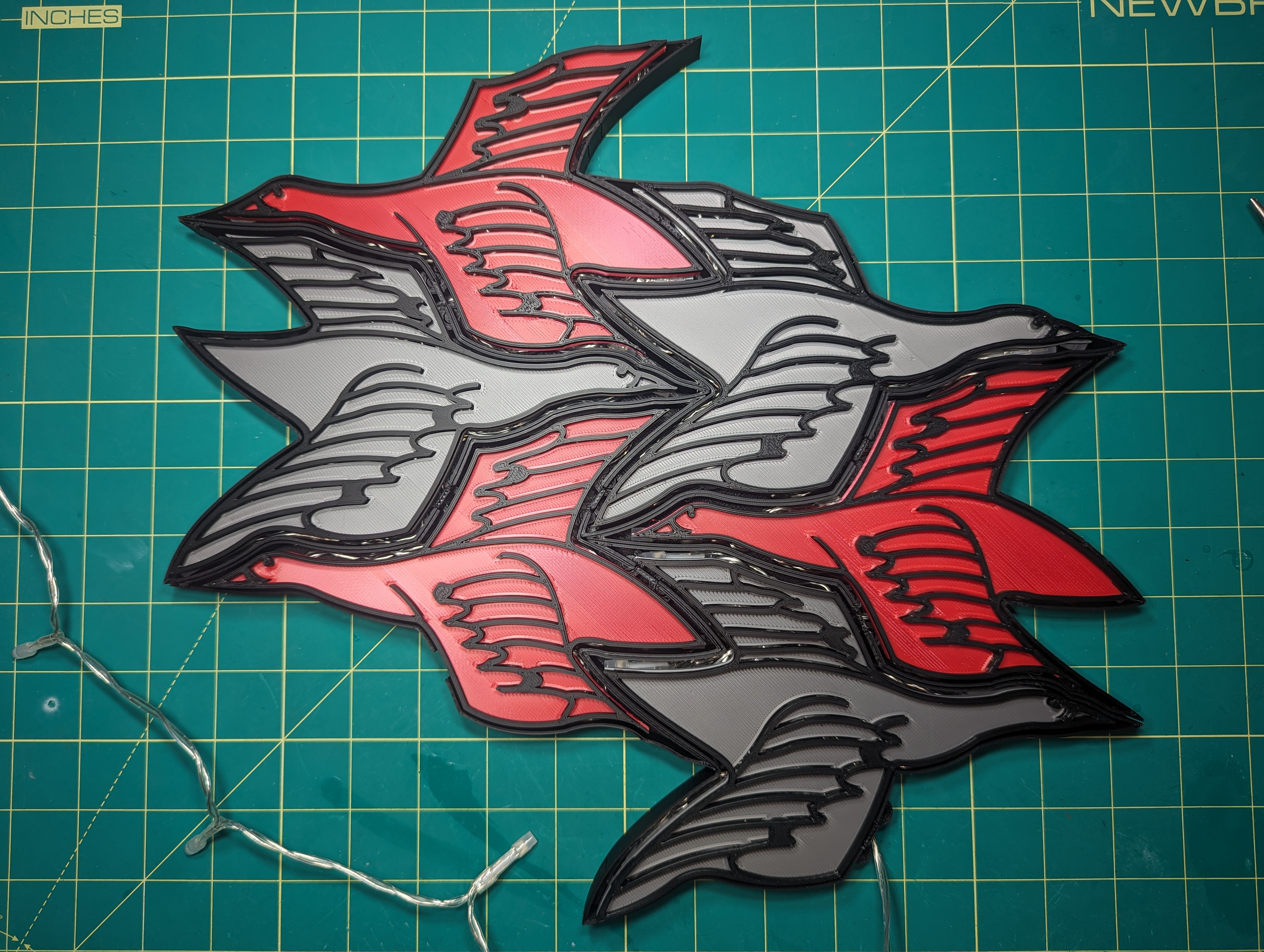 3D-MCEscher Bird Pattern Wall Lights — miniatura 12
