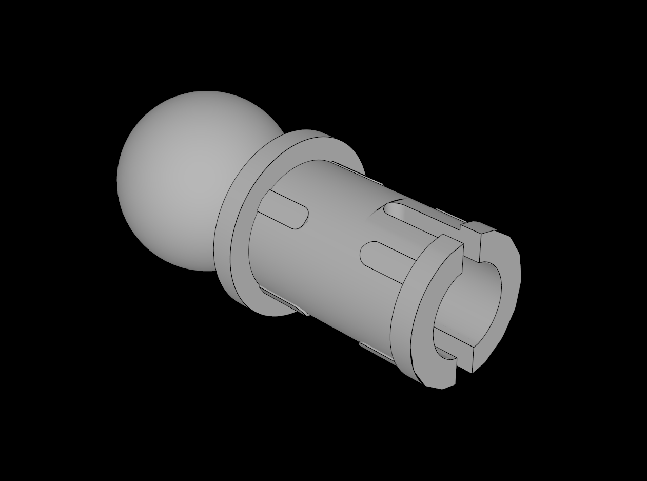 Lego Compatible (66906.dat) Technic Pin Towball with Friction