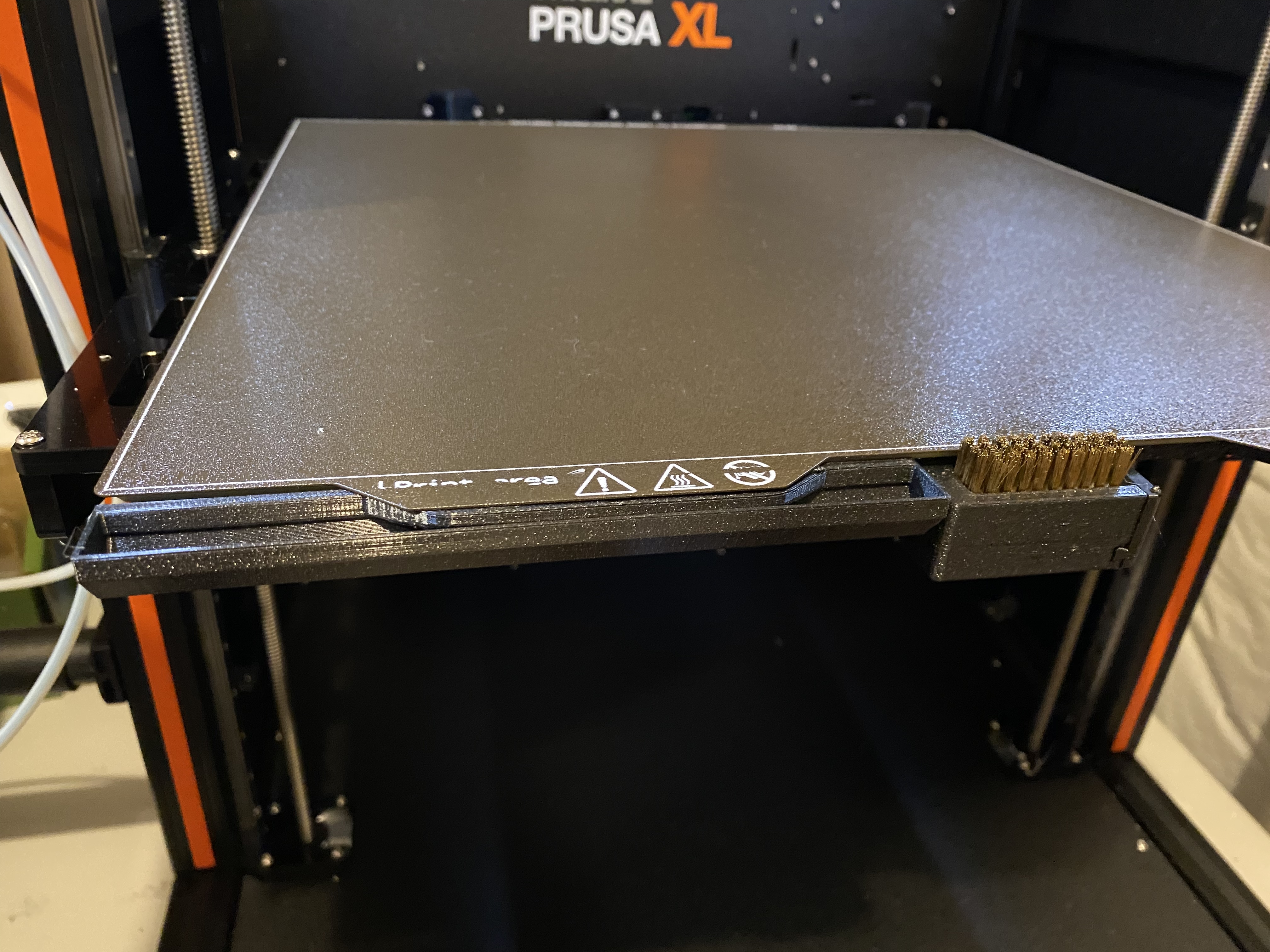 Prusa XL Tray that works with nozzle brush