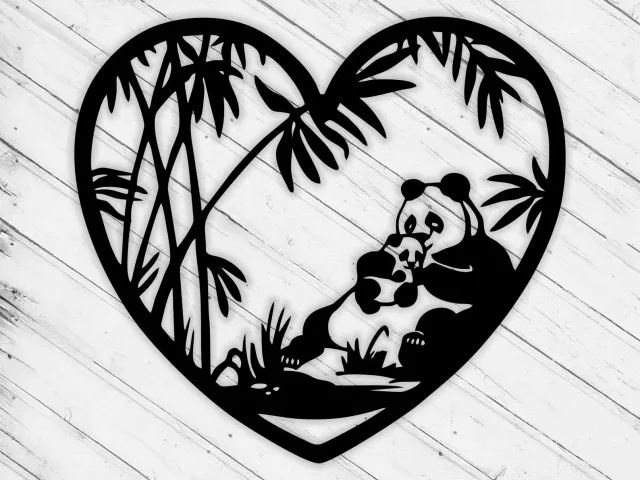 Pandas love - wall art