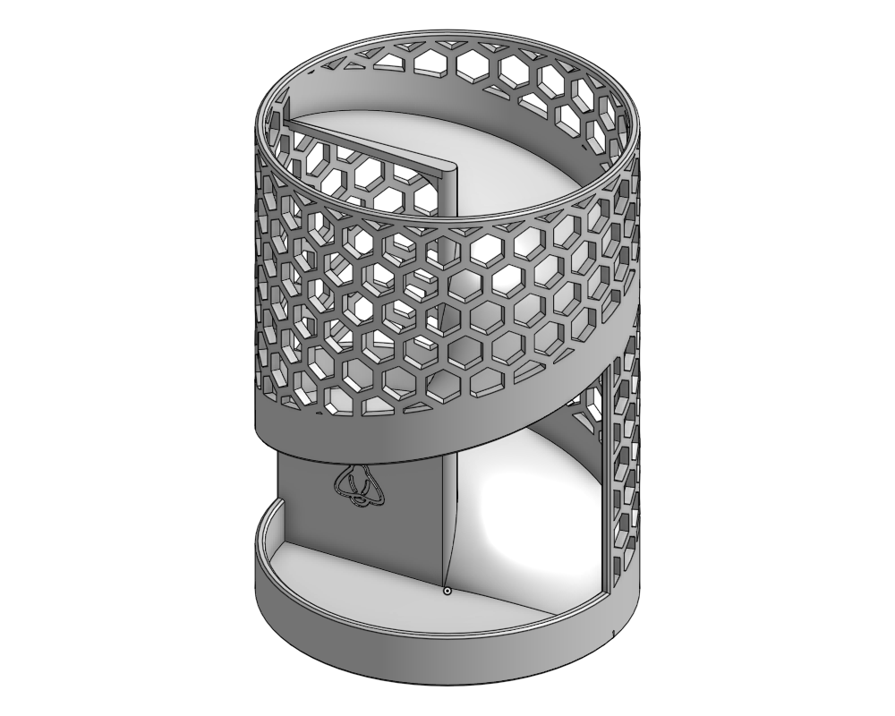Hexagon-mesh dice tower