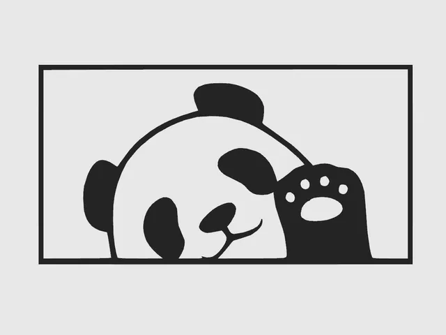 Cute panda - wall art