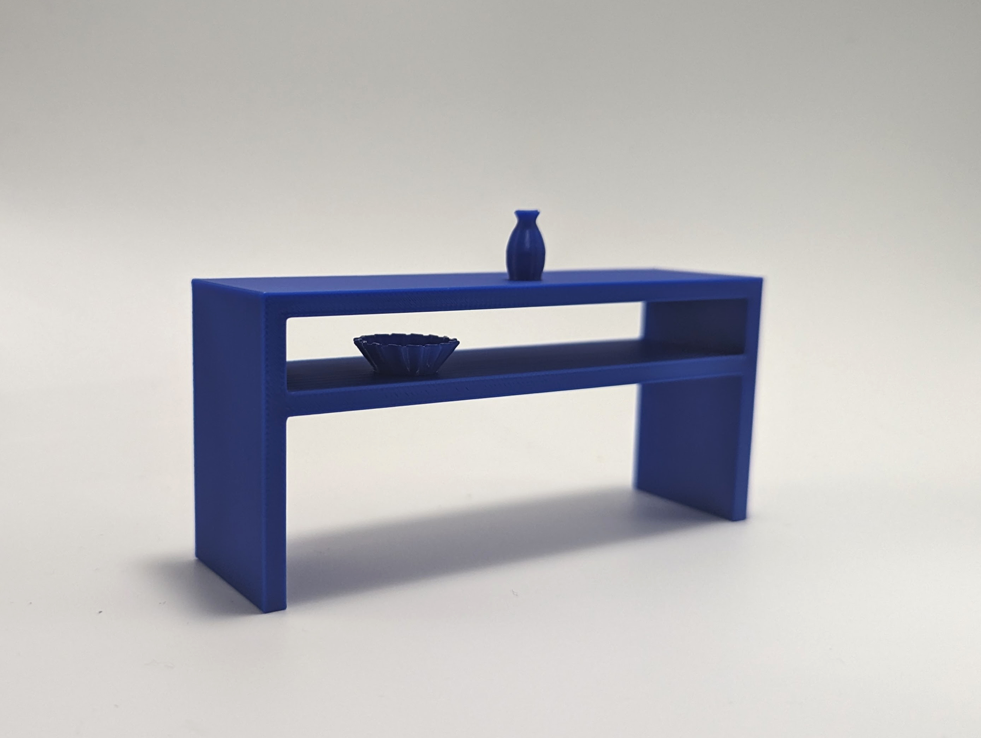 Side Table with Vase and Bowl 1:12 Scale