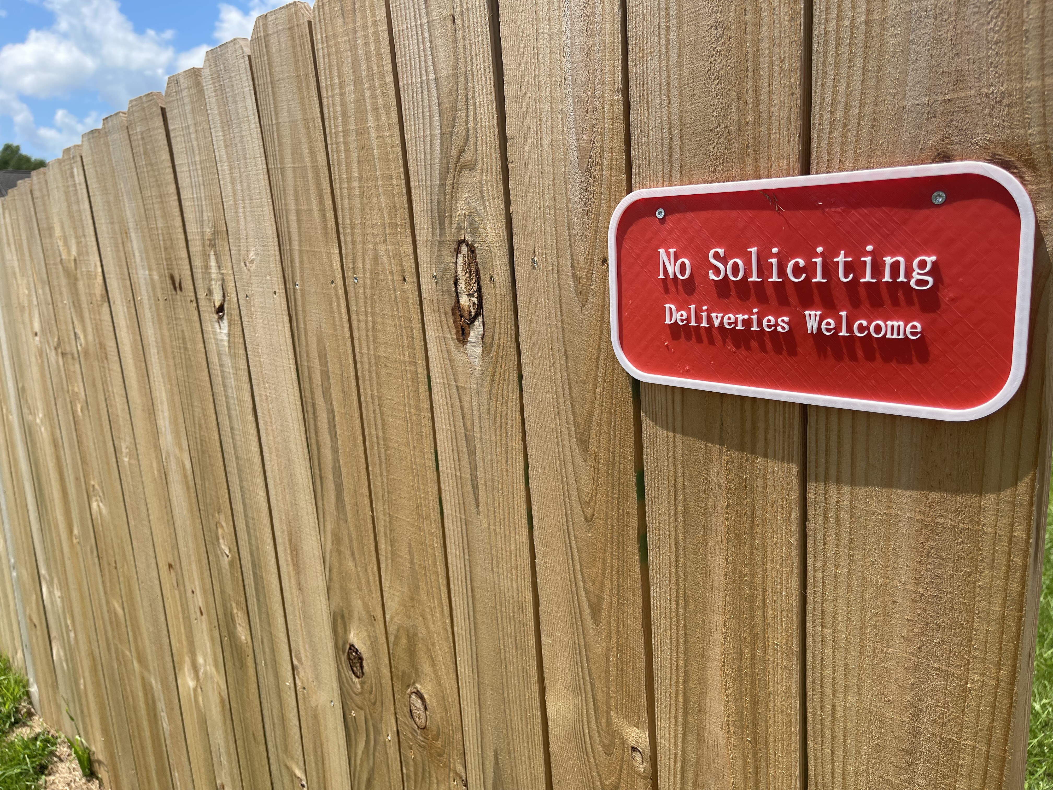 No Soliciting Sign