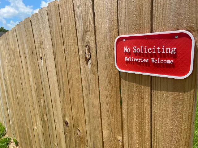No Soliciting Sign