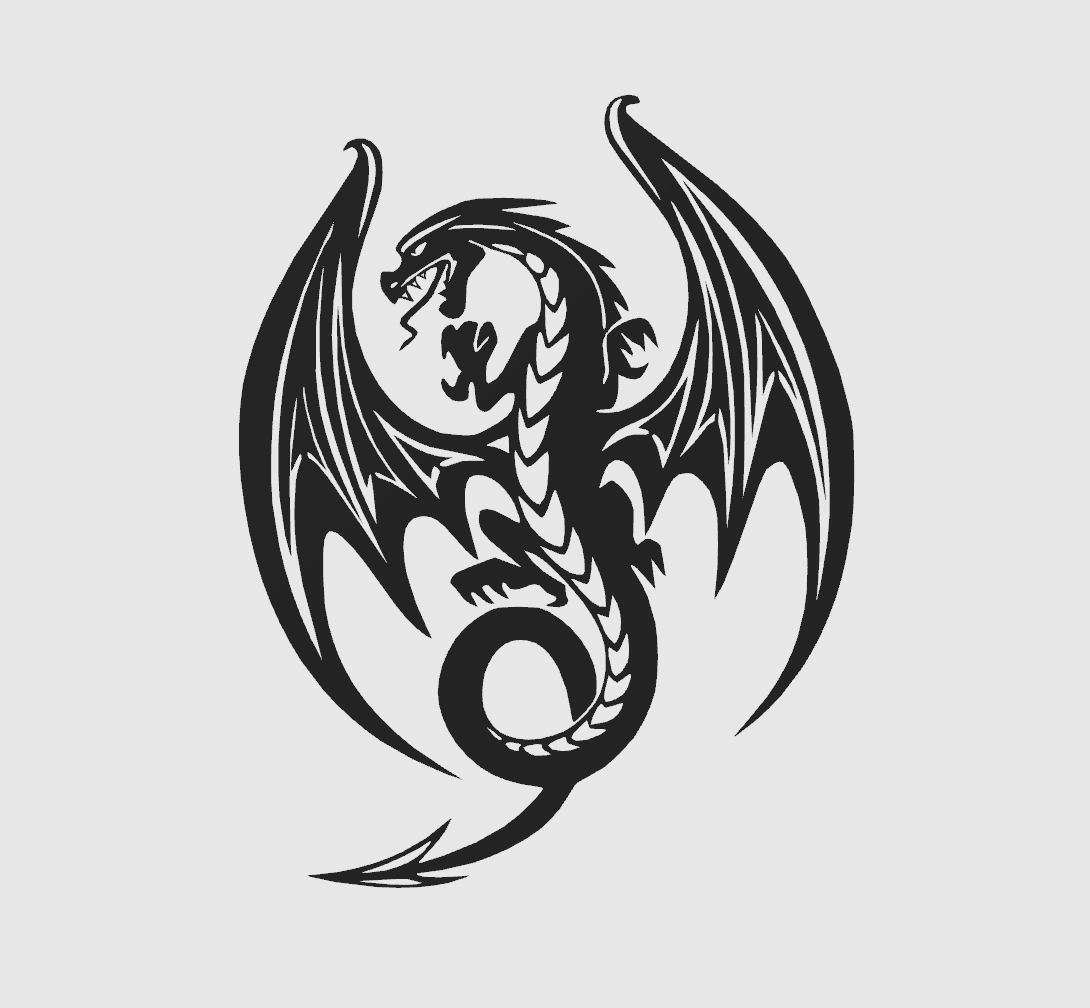 Dragon logo - wall art by klimoma | Download free STL model ...