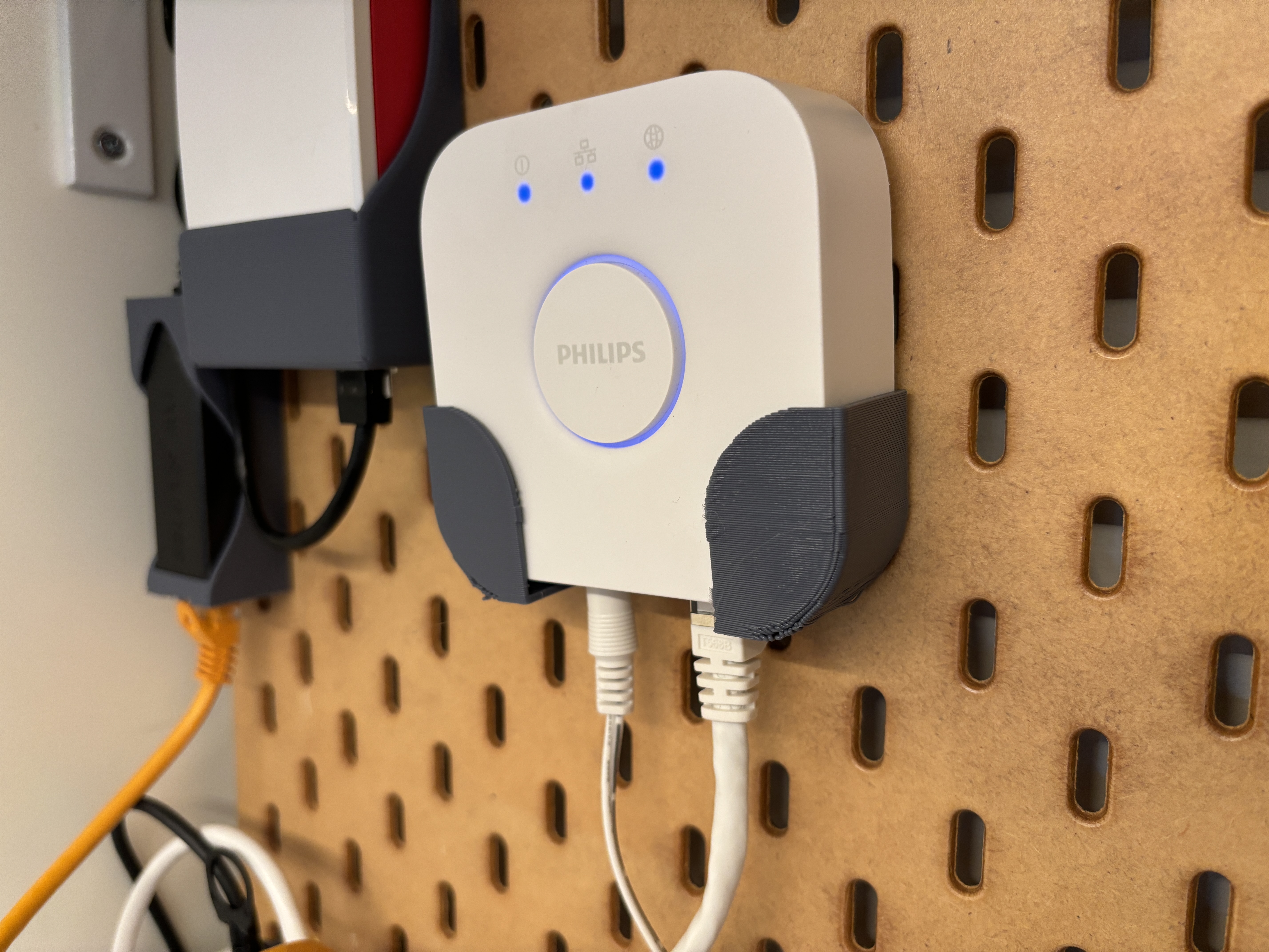Philips Hue Bridge Skadis Holder with thicker walls