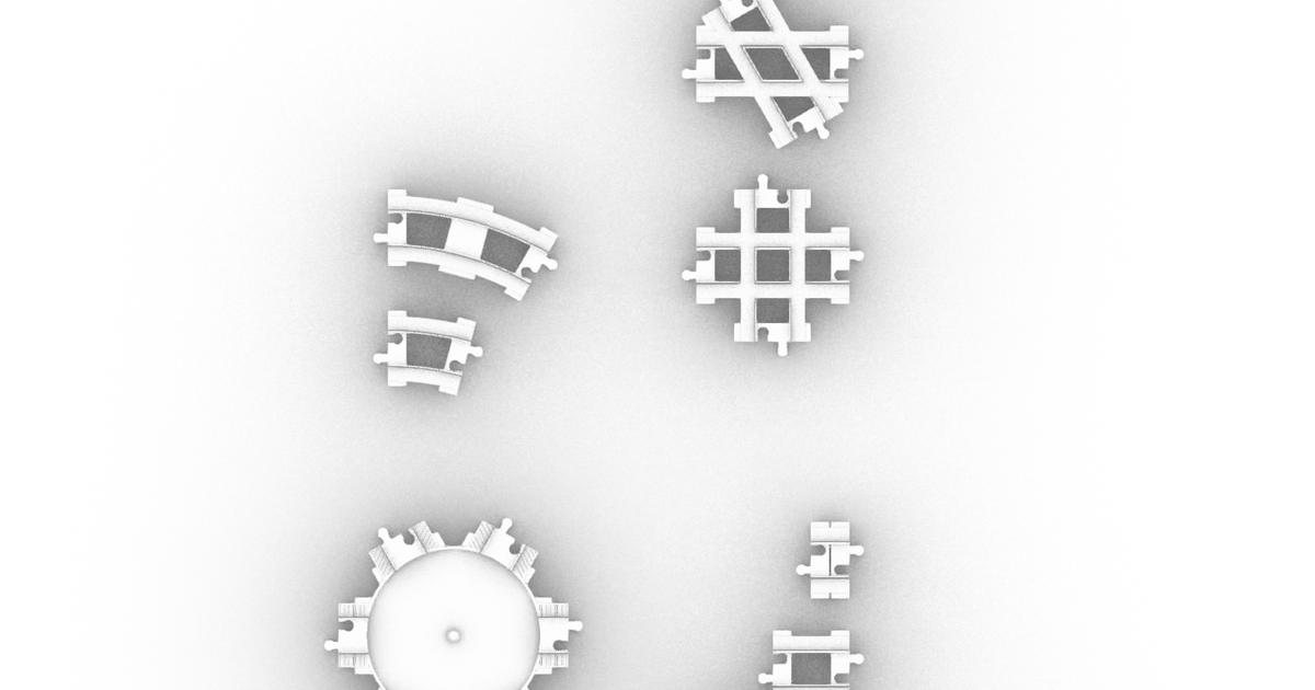 LEGO DUPLO rails and turntable par Matyaash | T?�l?�chargez gratuitement un mod?�le STL 