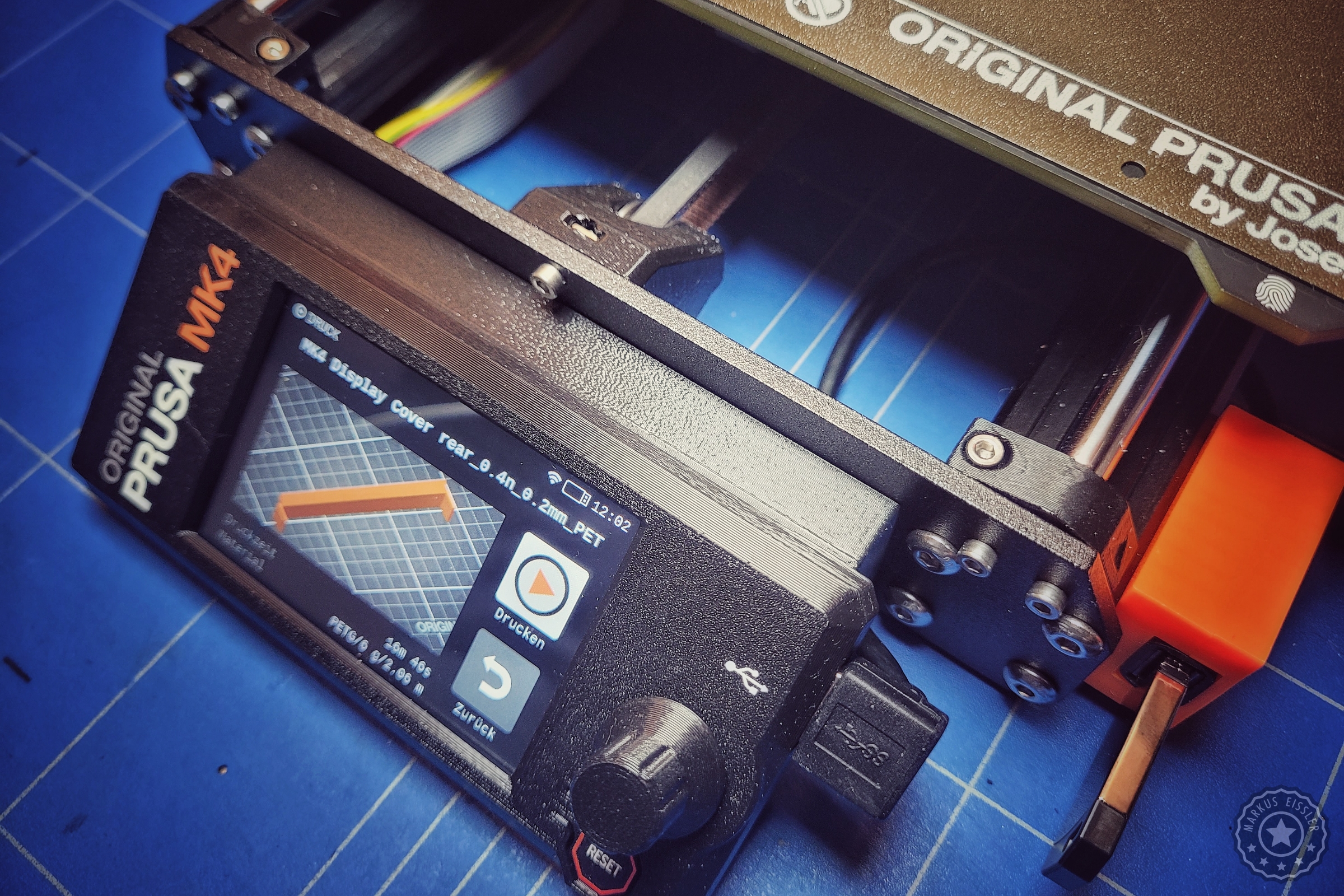 Prusa MK4 Display rear gap cover
