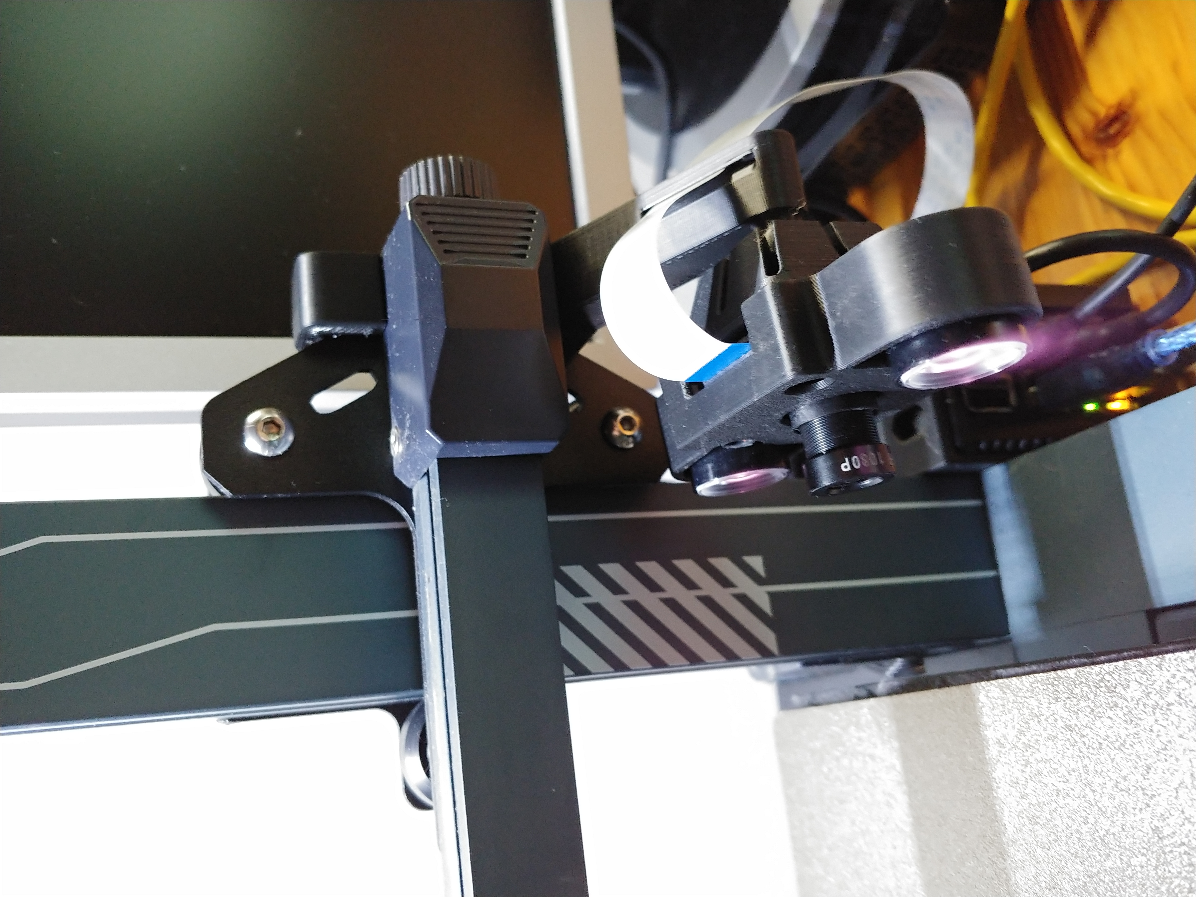 Elegoo Neptune 3, 4 (Pro) Z-Axis RPi Camera Mount with fixed perspective