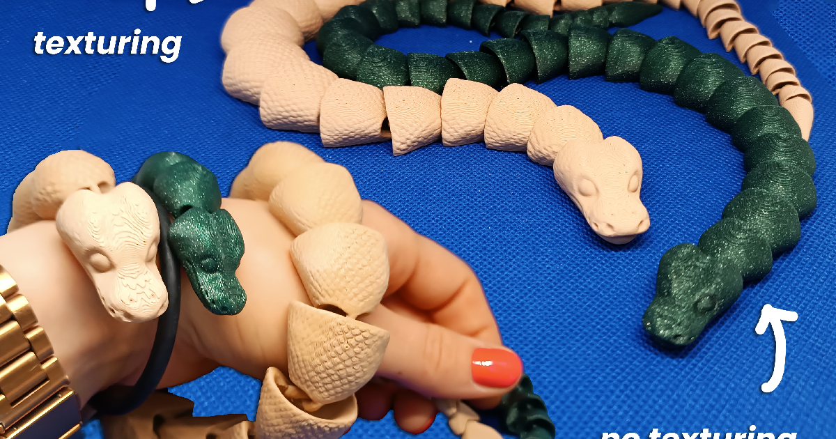 Flexi Python Snake 50cm long por Valeria Momo | Descargar modelo STL ...