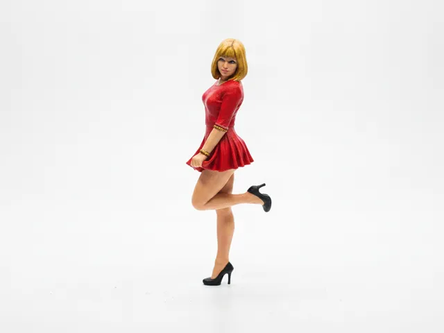 Stockings Girl Figurine Female Figure 3D Printable