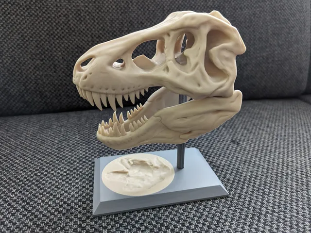 T-Rex base with footprint (Remixed to be two pieces)