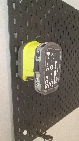 IKEA Skadis/Skådis Ryobi Battery Charger Holder