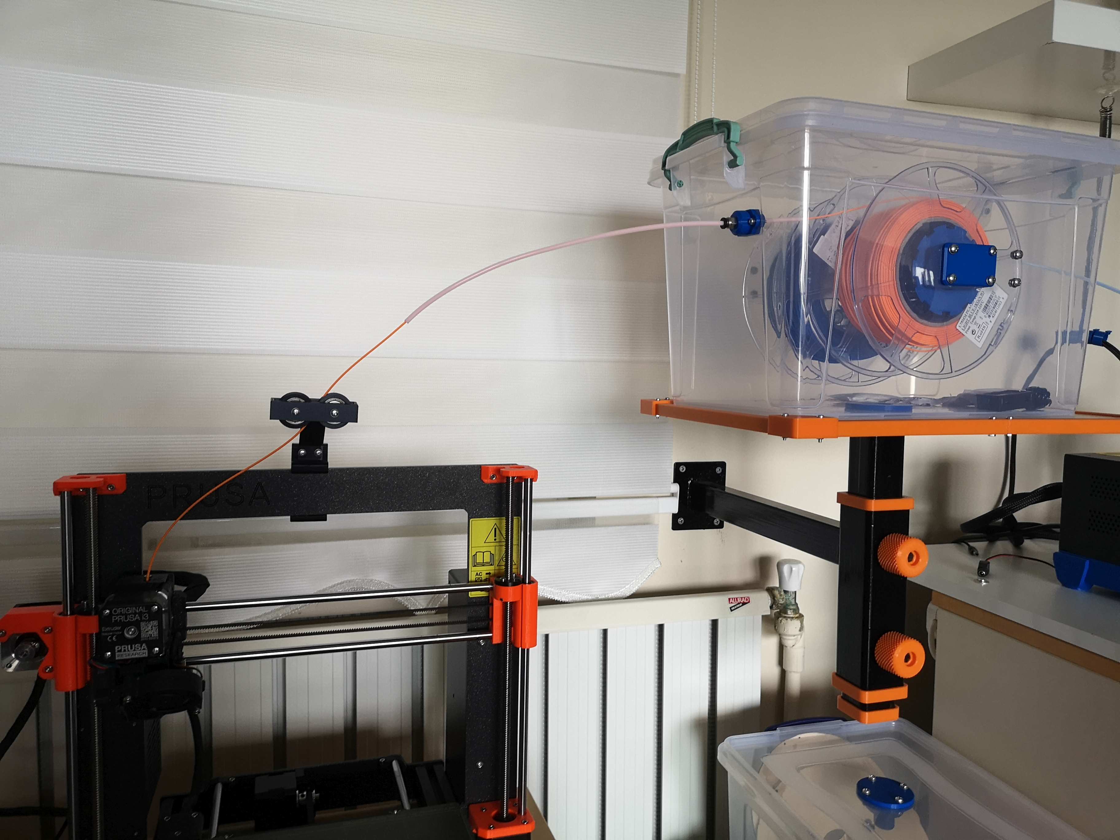 Prusa i3Mk3 filament guide for drybox