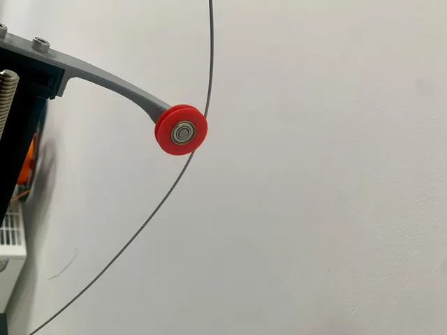 Ender 3 filament guide using 6x17x6mm bearings.