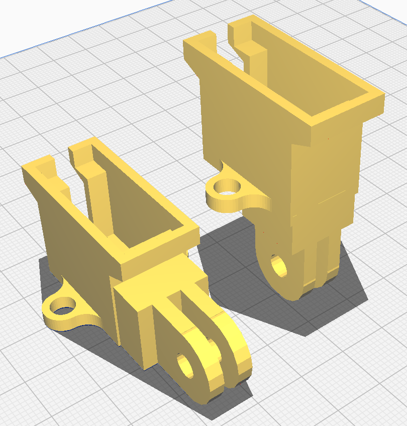 Servo Gopro Mounts (SG90, MG90S, small servos) by Joel Helgstrand