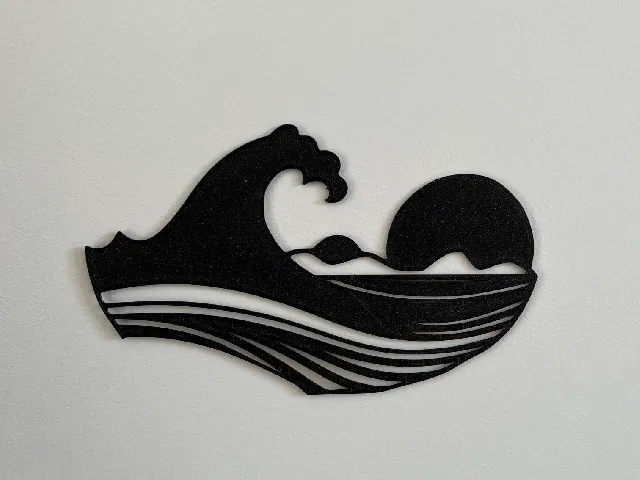 Wave Sunset Wall Art #1