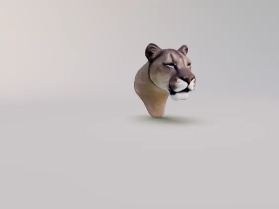Mountable female lion head