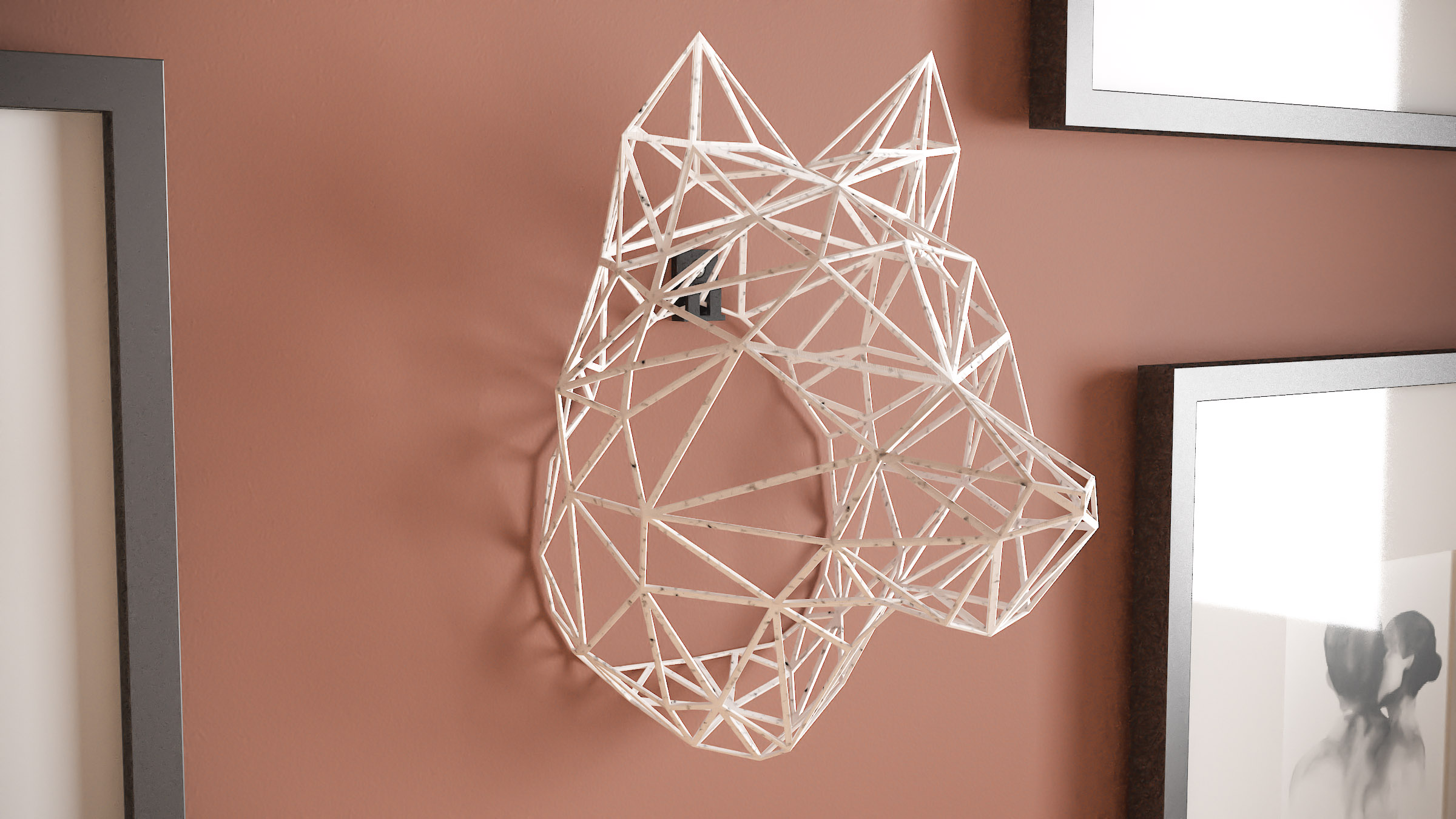 Polygon 3D Wolf Head