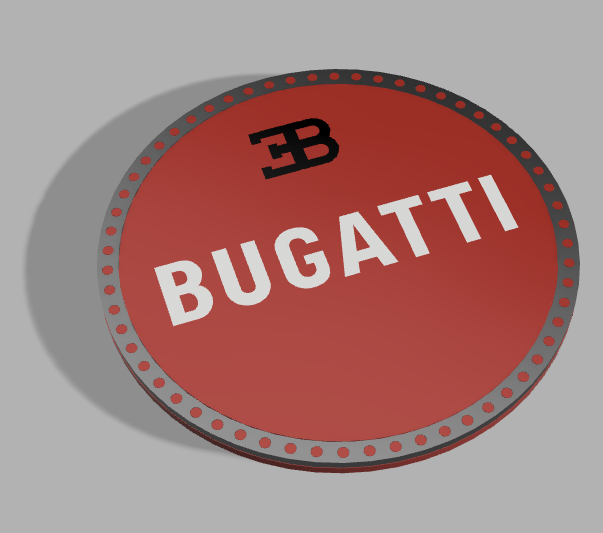 BUGATTI logo glass coaster