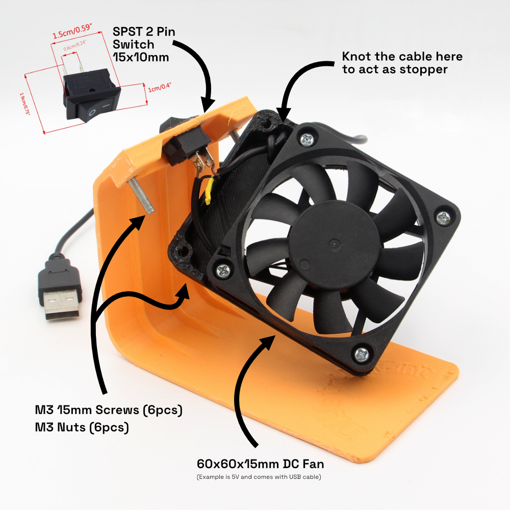 Battery Charger Cooling Fan by diystrument | Download free STL model