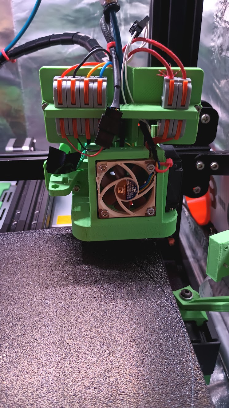 Satsana Fan Duct Lever Wire Mount for Proper Printing's Quick Tool Change