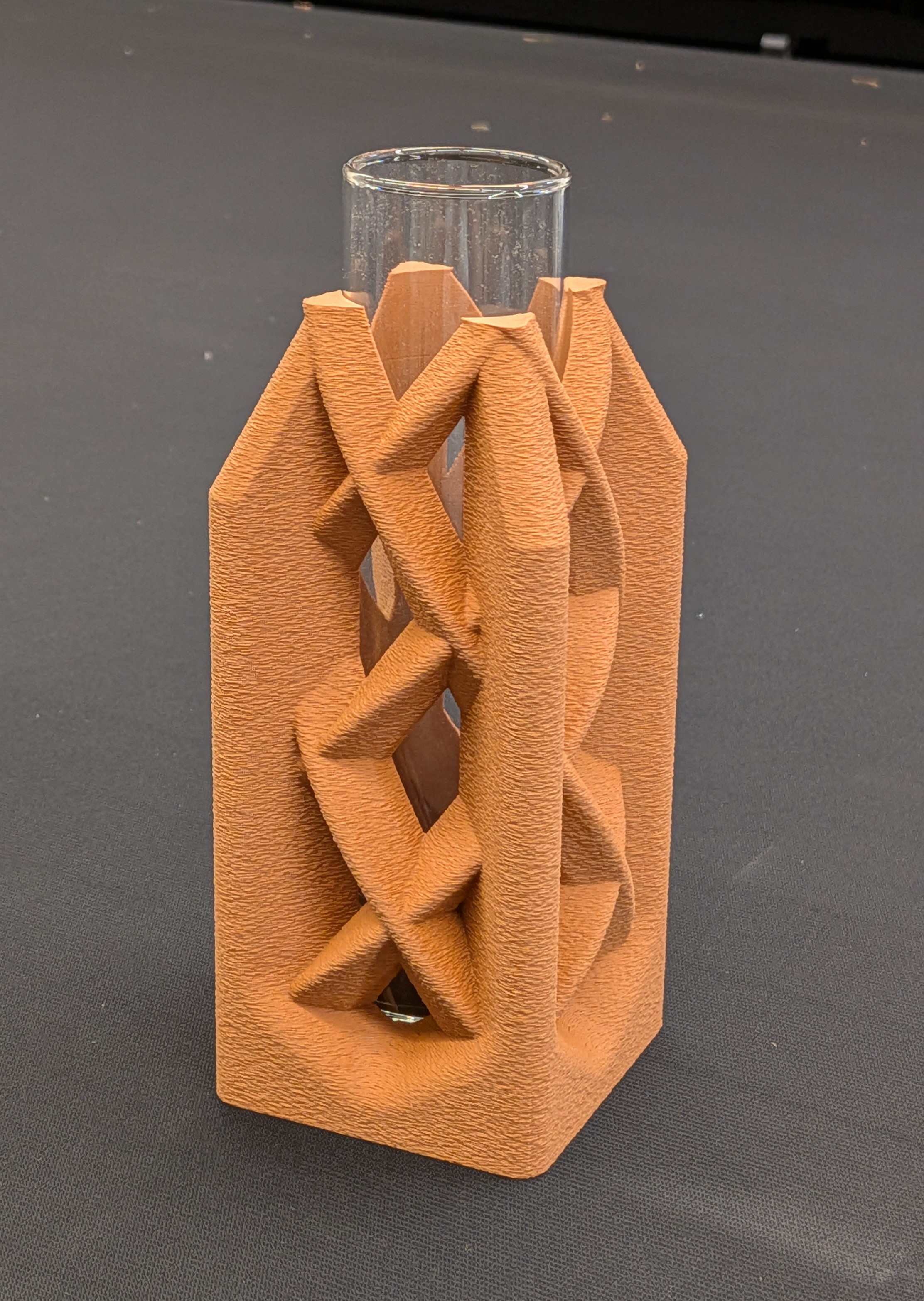 Sculpted Glass Vase Holder