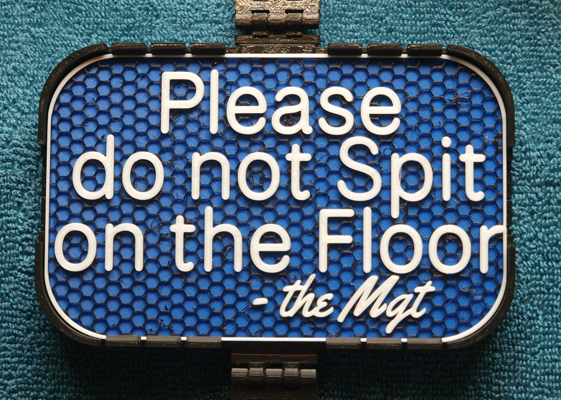 Mgt Sign: Please do not Spit on the Floor