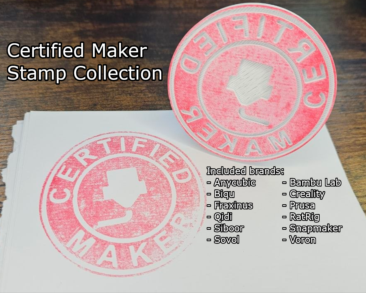 Certified Maker Stamp Collection 3D model