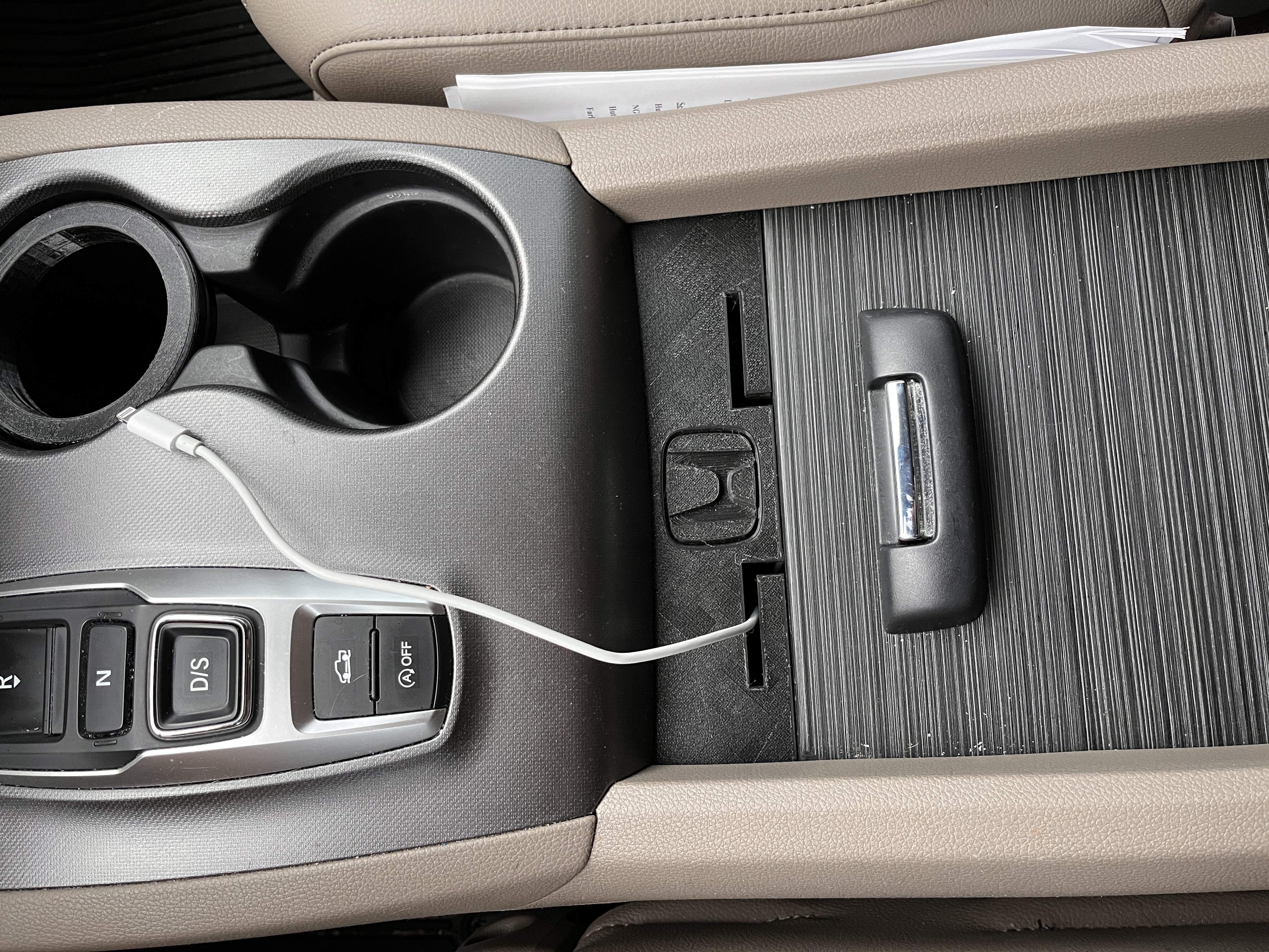 Honda Ridgeline Center Console Cable Management Insert