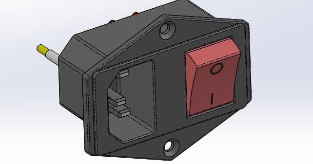 #0144 Power Supply Rocker Switch Module STP File von BuildX ...