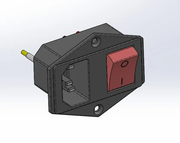 #0144 Power Supply Rocker Switch Module STP File