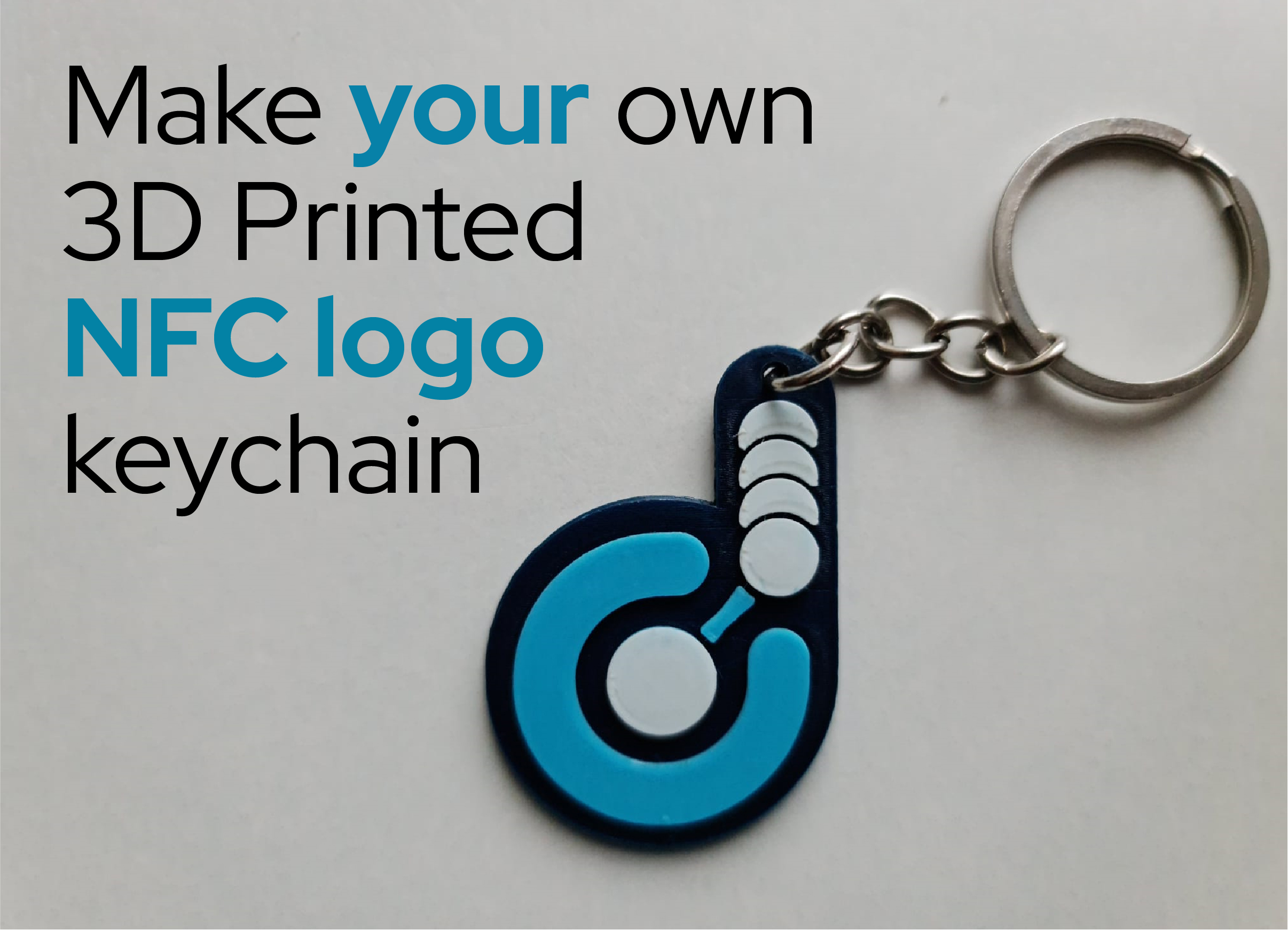 Logo Keychain with NFC - used as business card, WiFi-connector and many other