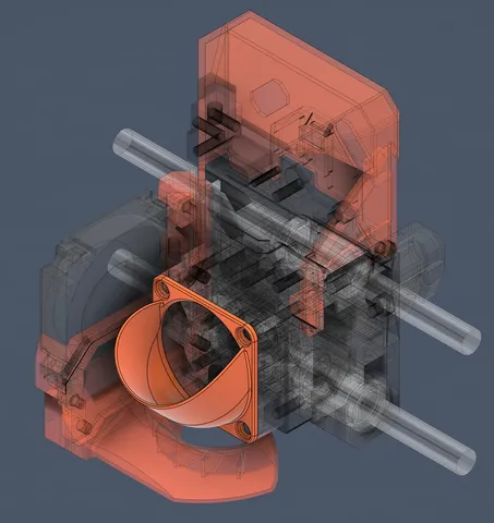 MK4 Nextruder Hotend Fan Cover (Shield, Shroud, Duct, Cover)