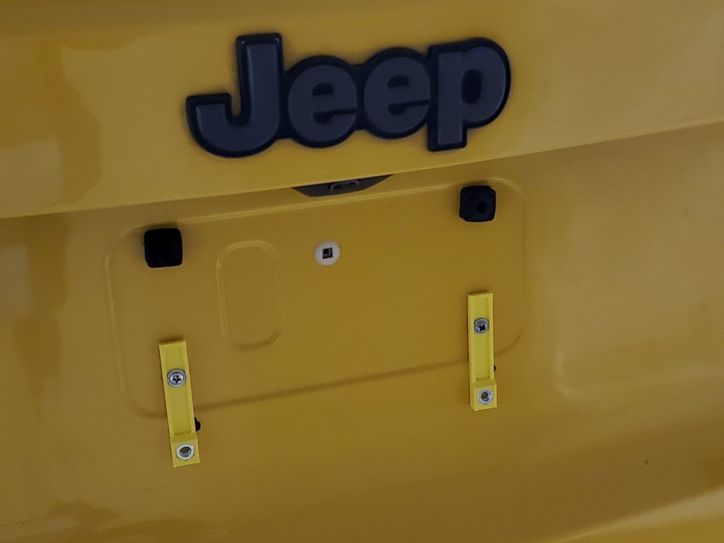 JEEP Renegade rear license plate mount extenders for M6 nut
