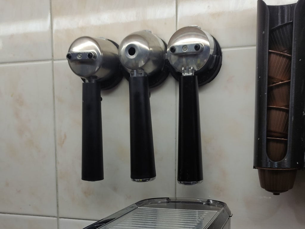 Porta filtro de cafetera express para pared
