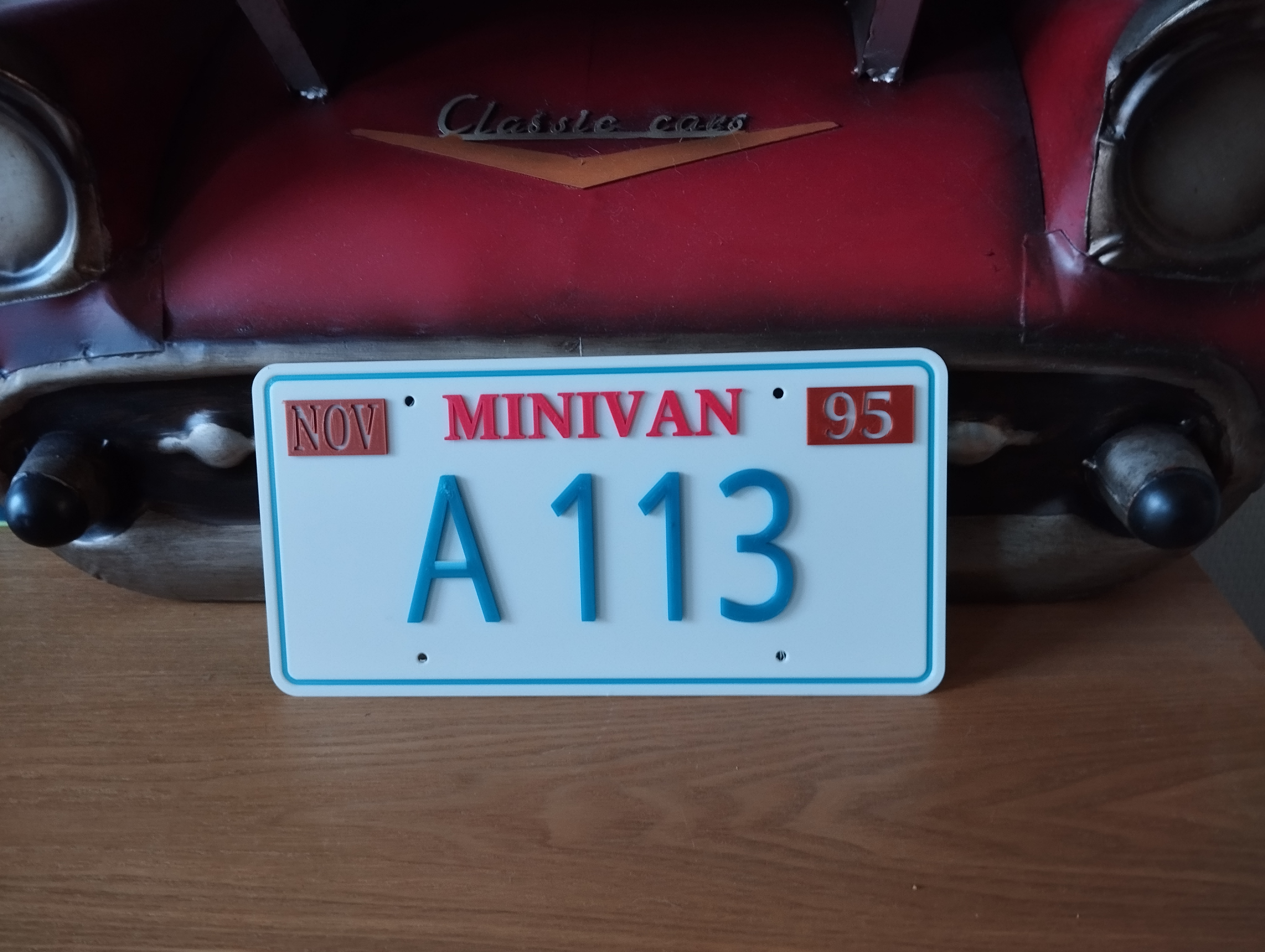 License plate Toy Story minivan