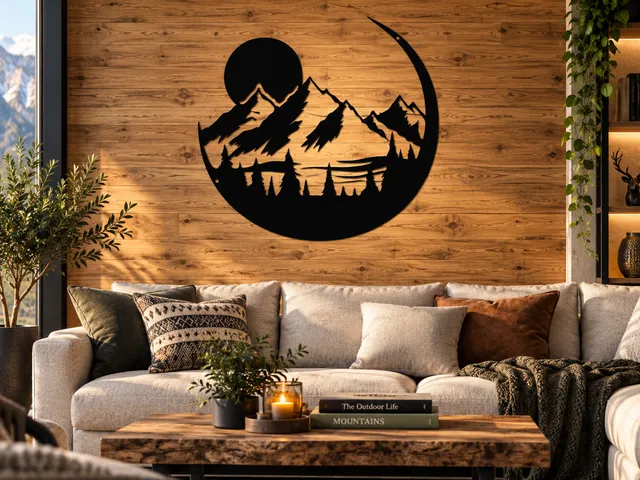 WallArt - Mountains Moon