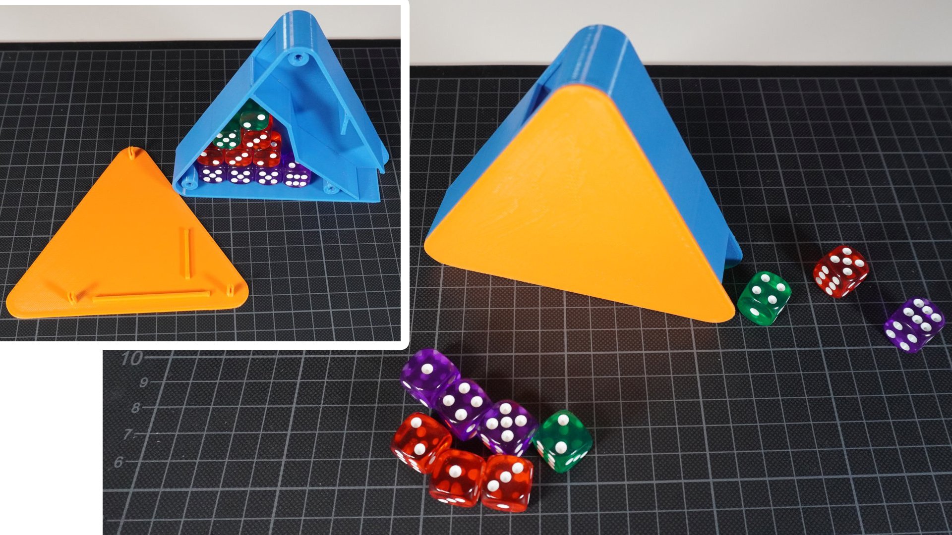 Triangle Dice Tower and Storage Box