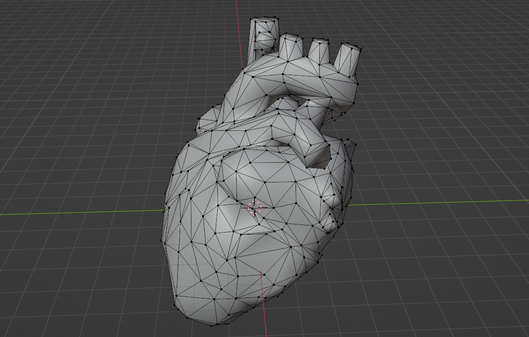 Low poly anatomical heart - solid