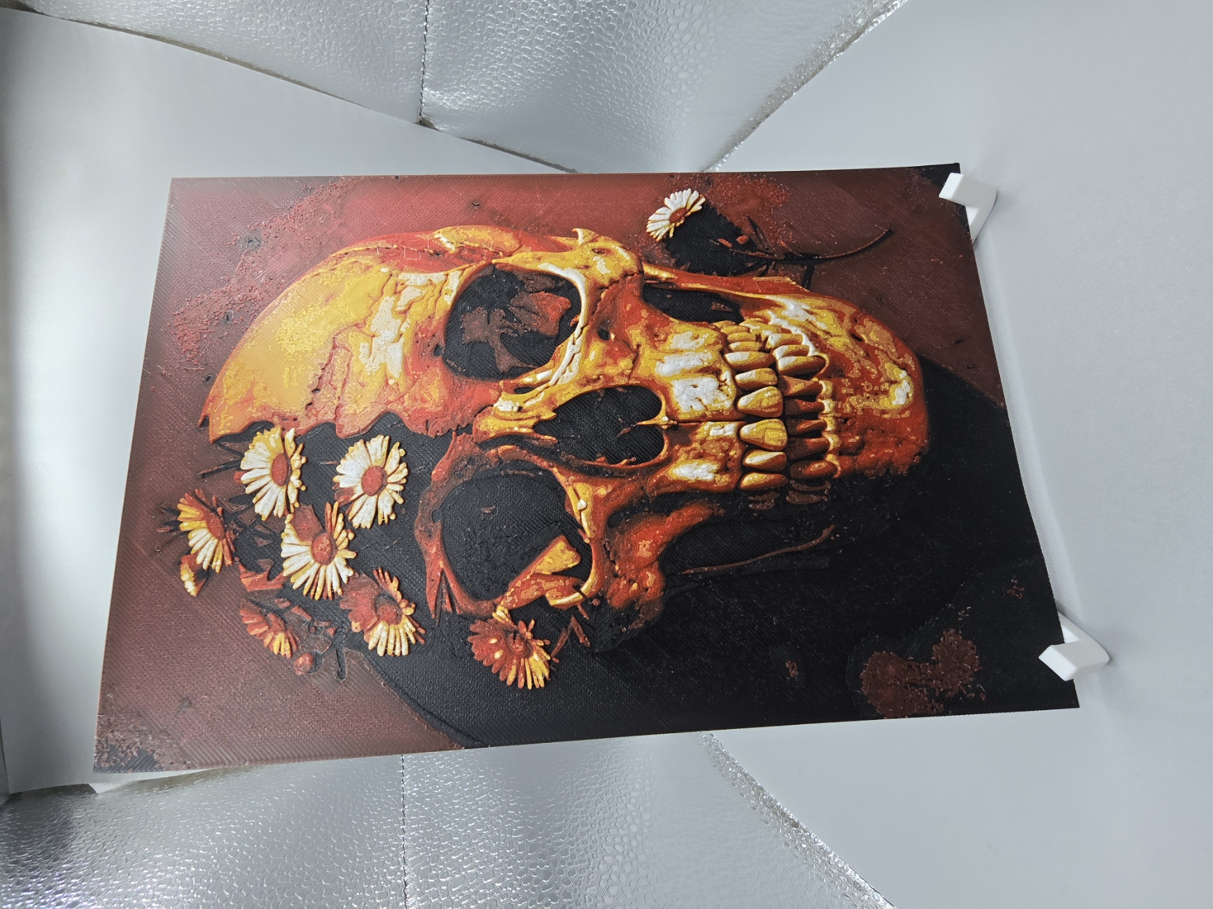 Skull with Flower HueForge